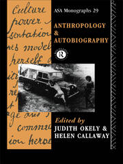 Anthropology and Autobiography book cover