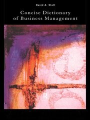 The Concise Dictionary of Business Management book cover