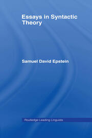 Essays in Syntactic Theory book cover