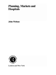 Planning, Markets and Hospitals book cover