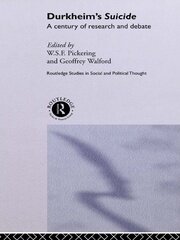 Durkheim's Suicide: A Century of Research and Debate book cover