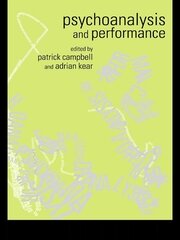 Psychoanalysis and Performance book cover