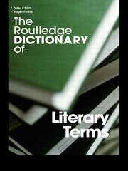 The Routledge Dictionary of Literary Terms book cover