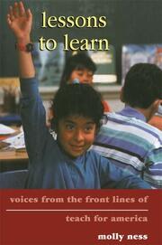 Lessons to Learn: Voices from the Front Lines of Teach for America book cover