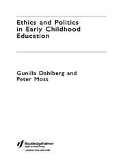 Ethics and Politics in Early Childhood Education book cover