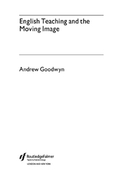 English Teaching and the Moving Image book cover