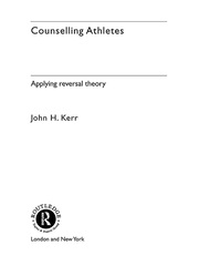 Counselling Athletes: Applying Reversal Theory book cover