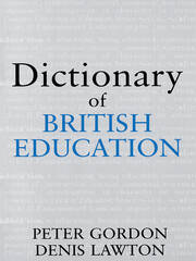 Dictionary of British Education book cover