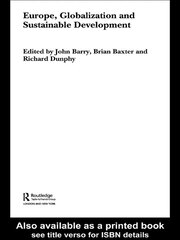 Europe, Globalization and Sustainable Development book cover