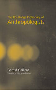 The Routledge Dictionary of Anthropologists book cover