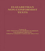 The Writings of Robert Harrison and Robert Browne book cover