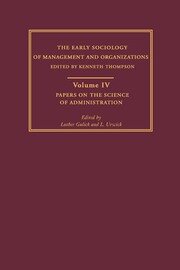 Papers on the Science of Administration book cover