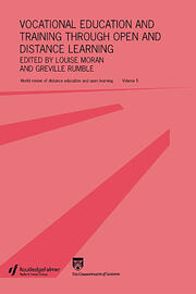Vocational Education and Training through Open and Distance Learning: World review of distance education and open learning Volume 5 book cover