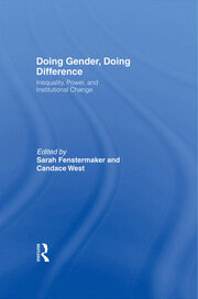Doing Gender, Doing Difference: Inequality, Power, and Institutional Change book cover