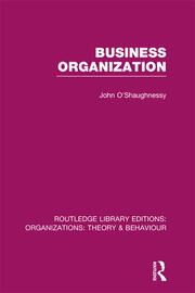 Business Organization (RLE: Organizations) book cover