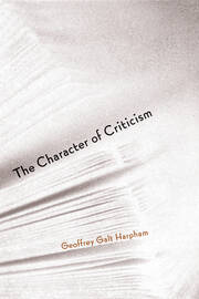 The Character of Criticism book cover