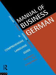 Manual of Business German: A Comprehensive Language Guide book cover