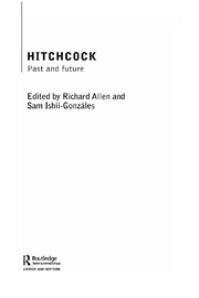 Hitchcock: Past and Future book cover