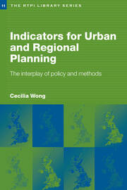 Indicators for Urban and Regional Planning: The Interplay of Policy and Methods book cover