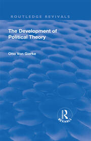 Revival: The Development of Political Theory (1939) book cover
