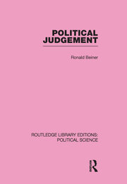 Political Judgement (Routledge Library Editions: Political Science Volume 20) book cover