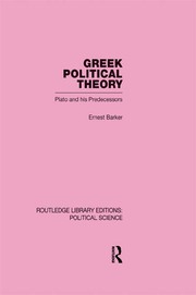 Greek Political Theory (Routledge Library Editions: Political Science Volume 18) book cover