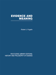 Evidence and Meaning: Studies in Analytic Philosophy book cover