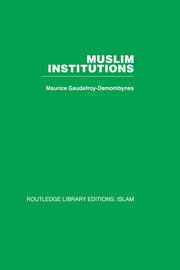 Muslim Institutions book cover