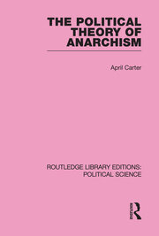 The Political Theory of Anarchism Routledge Library Editions: Political Science Volume 51 book cover