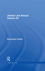 Jewish Law Annual Volume 20 book cover