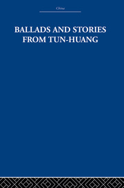 Ballads and Stories from Tun-huang book cover