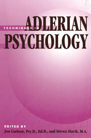 Techniques In Adlerian Psychology book cover