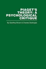 Piaget's Theory book cover