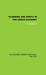 Planning and Profit in the Urban Economy book cover