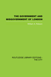 The Government and Misgovernment of London book cover