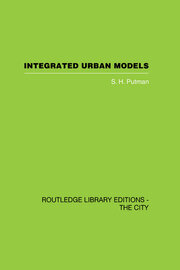 Integrated Urban Models Vol 1: Policy Analysis of Transportation and Land Use (RLE: The City) book cover