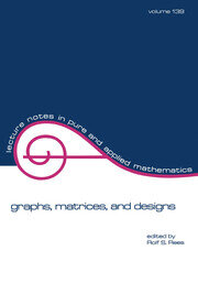 Graphs, Matrices, and Designs book cover