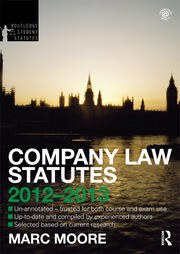 Company Law Statutes 2012-2013 book cover