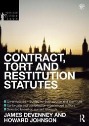 Contract, Tort and Restitution Statutes 2012-2013 book cover