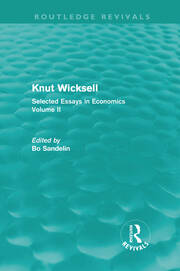 Knut Wicksell (Routledge Revivals): Selected Essays in Economics, Volume 2 book cover