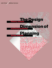 The Design Dimension of Planning: Theory, content and best practice for design policies book cover