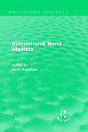 International Bond Markets (Routledge Revivals) book cover