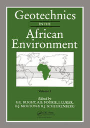 Geotechnics in the African Environment, volume 1: Proceedings of 10th regional conference for Africa on soil mechananics foundation engineering & the 3rd international conference tropical & residual soils, Maseru, 23-27 September 1991, 2 volumes book cover