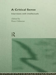A Critical Sense: Interviews with Intellectuals book cover