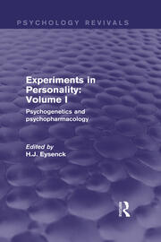 Experiments in Personality: Volume 1: Psychogenetics and Psychopharmacology book cover