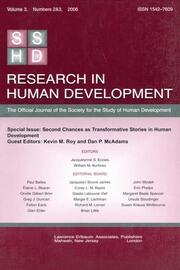 Second Chances As Transformative Stories Rhd V3 2&3 book cover