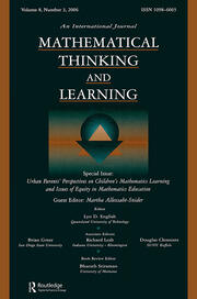 Urban Parents Perspectives Children'S Math. Mtl V8#3 book cover