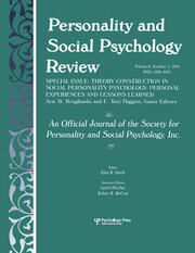 Theory Construction in Social Personality Psychology: Personal Experiences and Lessons Learned: A Special Issue of personality and Social Psychology Review book cover
