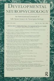Childhood Head Injury: Developmental and Recovery Variables: A Special Double Issue of Developmental Neuropsychology book cover