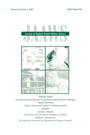 Training Nonhuman Primates Using Positive Reinforcement Techniques: A Special Issue of the journal of Applied Animal Welfare Science book cover